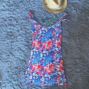Free People Strappy Sleeve Bodycon Tie-Dye Dress Lg